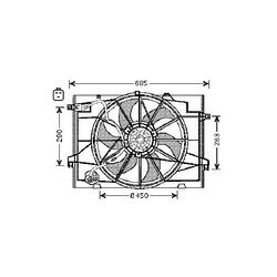 Ventilátor chladenia motora AVA QUALITY COOLING HY7519