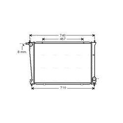 Chladič motora AVA QUALITY COOLING HYA2148