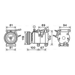 Kompresor klimatizácie AVA QUALITY COOLING HYK341