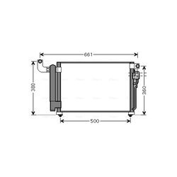 Kondenzátor klimatizácie AVA QUALITY COOLING KA5082D