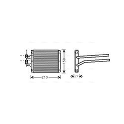 Výmenník tepla vnútorného kúrenia AVA QUALITY COOLING KA6095