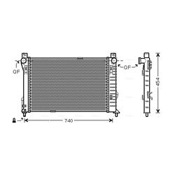 Chladič motora AVA QUALITY COOLING MS2338