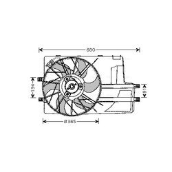 Ventilátor chladenia motora AVA QUALITY COOLING MS7516