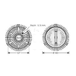 Spojka ventilátora chladenia AVA QUALITY COOLING MSC422