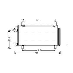 Kondenzátor klimatizácie AVA QUALITY COOLING MZ5158D