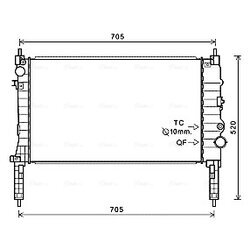 Chladič motora AVA QUALITY COOLING OL2654