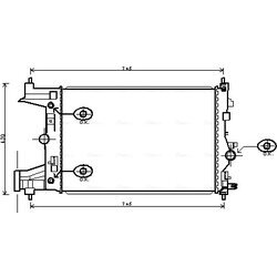 Chladič motora AVA QUALITY COOLING OLA2545