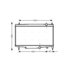 Chladič motora AVA QUALITY COOLING PE2229