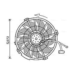 Ventilátor chladenia motora AVA QUALITY COOLING PE7555