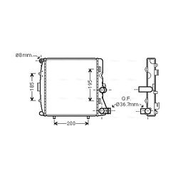 Chladič motora AVA QUALITY COOLING PR2054