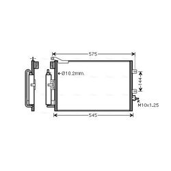 Kondenzátor klimatizácie AVA QUALITY COOLING RT5395D