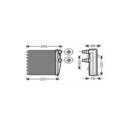 Výmenník tepla vnútorného kúrenia AVA QUALITY COOLING RT6380