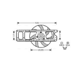 Ventilátor chladenia motora AVA QUALITY COOLING RT7537