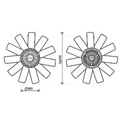 Ventilátor chladenia motora AVA QUALITY COOLING RTF558