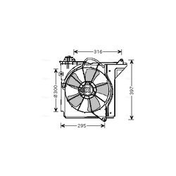 Ventilátor chladenia motora AVA QUALITY COOLING TO7538