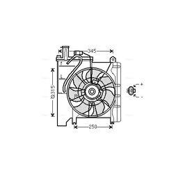 Ventilátor chladenia motora AVA QUALITY COOLING TO7553