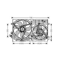 Ventilátor chladenia motora AVA QUALITY COOLING VN7508