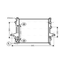 Chladič motora AVA QUALITY COOLING VO2133