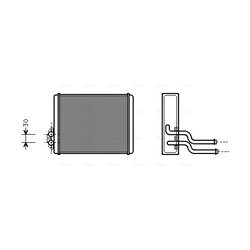 Výmenník tepla vnútorného kúrenia AVA QUALITY COOLING VOA6084