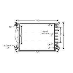 Chladič motora AVA QUALITY COOLING AI2205