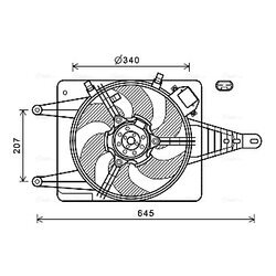 Ventilátor chladenia motora AVA QUALITY COOLING AL7524