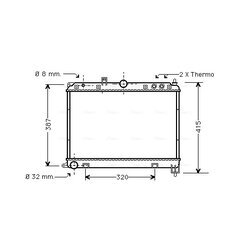 Chladič motora AVA QUALITY COOLING AU2118