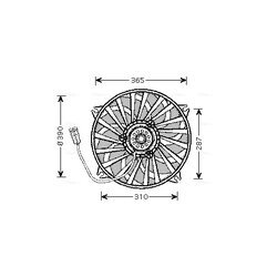 Ventilátor chladenia motora AVA QUALITY COOLING CN7534