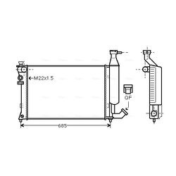 Chladič motora AVA QUALITY COOLING CNA2140