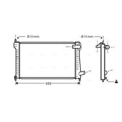 Chladič motora AVA QUALITY COOLING CNA2171