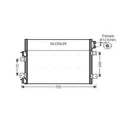 Kondenzátor klimatizácie AVA QUALITY COOLING CRA5113