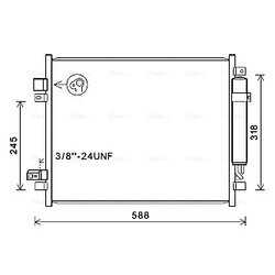 Kondenzátor klimatizácie AVA QUALITY COOLING DN5428D