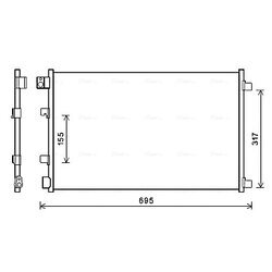 Kondenzátor klimatizácie AVA QUALITY COOLING DNA5281