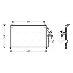 Kondenzátor klimatizácie AVA QUALITY COOLING DW5013