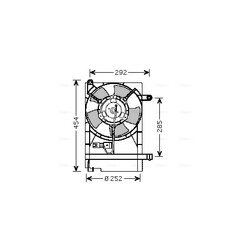 Ventilátor chladenia motora AVA QUALITY COOLING DW7512