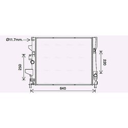 Chladič motora AVA QUALITY COOLING FD2644