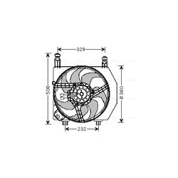 Ventilátor chladenia motora AVA QUALITY COOLING FD7526