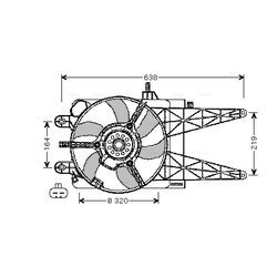 Ventilátor chladenia motora AVA QUALITY COOLING FT7507