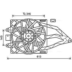 Ventilátor chladenia motora AVA QUALITY COOLING FT7565