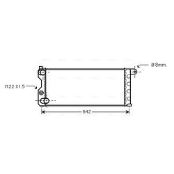 Chladič motora AVA QUALITY COOLING FTA2074