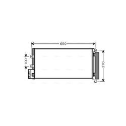 Kondenzátor klimatizácie AVA QUALITY COOLING FTA5356D