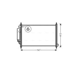 Kondenzátor klimatizácie AVA QUALITY COOLING HD5234D