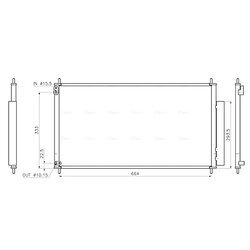 Kondenzátor klimatizácie AVA QUALITY COOLING HD5339D