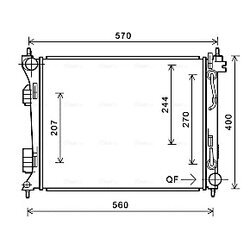 Chladič motora AVA QUALITY COOLING HY2270