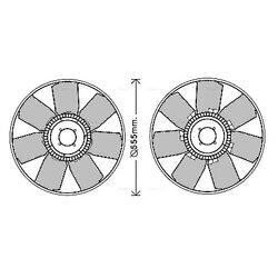 Ventilátor chladenia motora AVA QUALITY COOLING IVB121