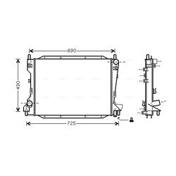 Chladič motora AVA QUALITY COOLING JRA2035