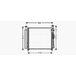 Kondenzátor klimatizácie AVA QUALITY COOLING KA5065D