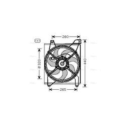 Ventilátor chladenia motora AVA QUALITY COOLING KA7542