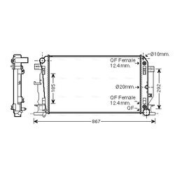 Chladič motora AVA QUALITY COOLING MS2403