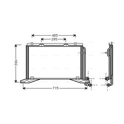 Kondenzátor klimatizácie AVA QUALITY COOLING MS5222