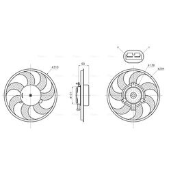 Ventilátor chladenia motora AVA QUALITY COOLING MS7782